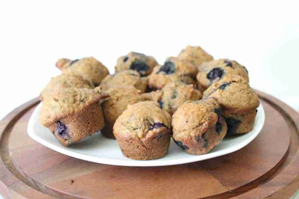 banana-blueberry muffins