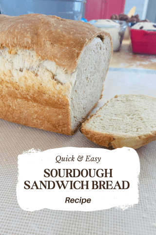 sourdough sandwich bread made with sourdough discard