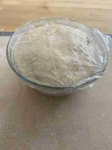 risen bread dough